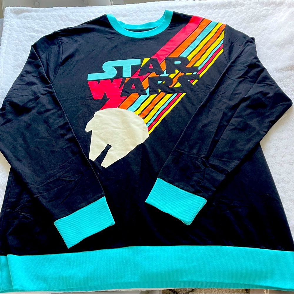 ❤️“May the 4th be with you” Disney Star Wars Retro Sweatshirt Millennium Falcon